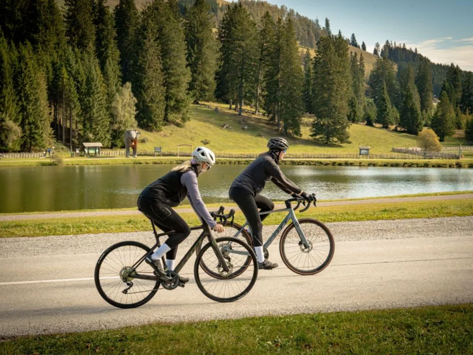 Radfahren am Teichalmsee im Naturpark Almenland
