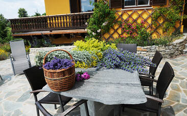 Terrasse beim Ferienhaus