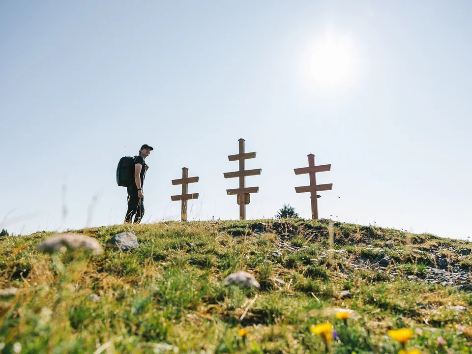 Dreiwetterkreuze auf der Sommeralm.