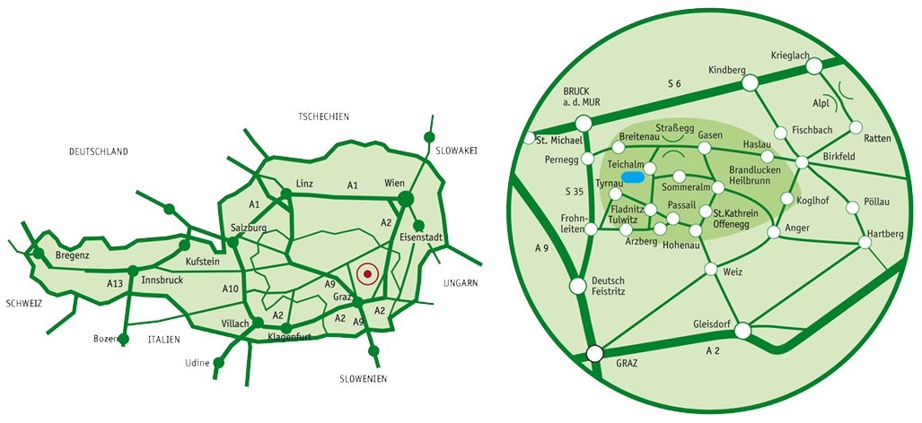 Anfahrtsplan Almenland