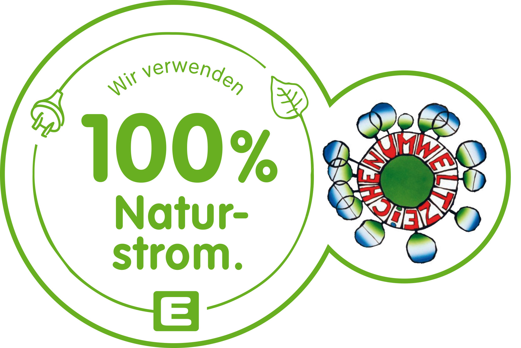 100 Prozent Naturstrom Plakette