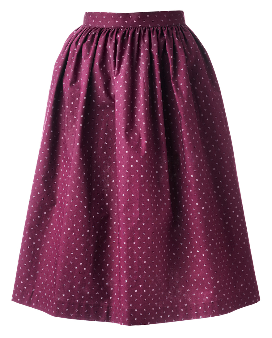 Almenland Dirndl, Schürze in weinrot