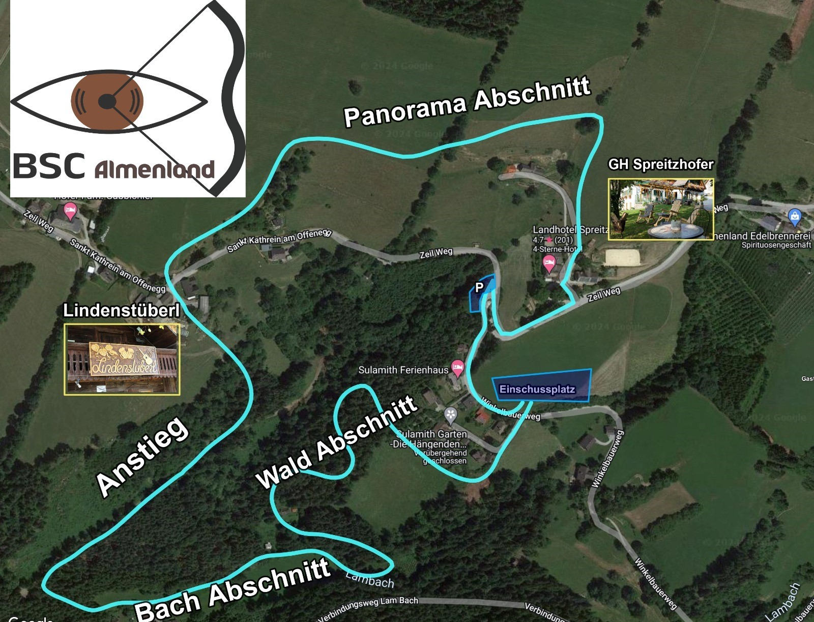 Bogensport Parcours Karte