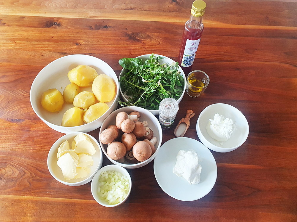 Kartoffelterrine mit Löwenzahn Zutaten