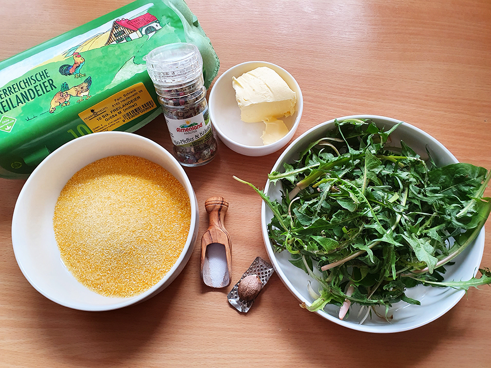 Löwenzahn Polentanockerl Zutaten