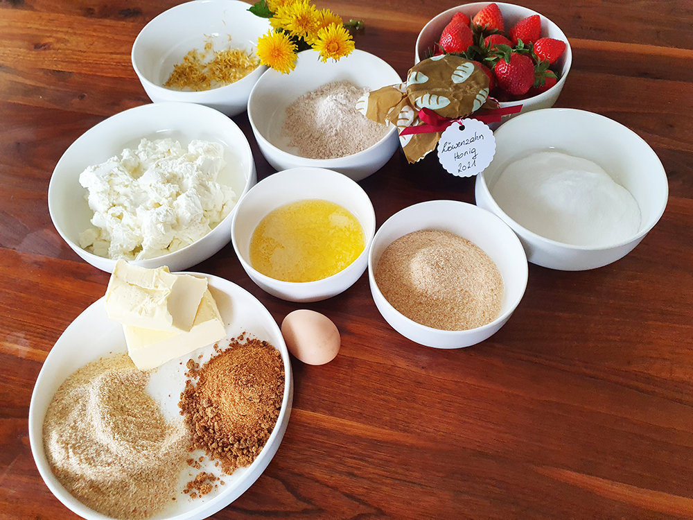 Topfenknödel mit Löwenzahn Zutaten